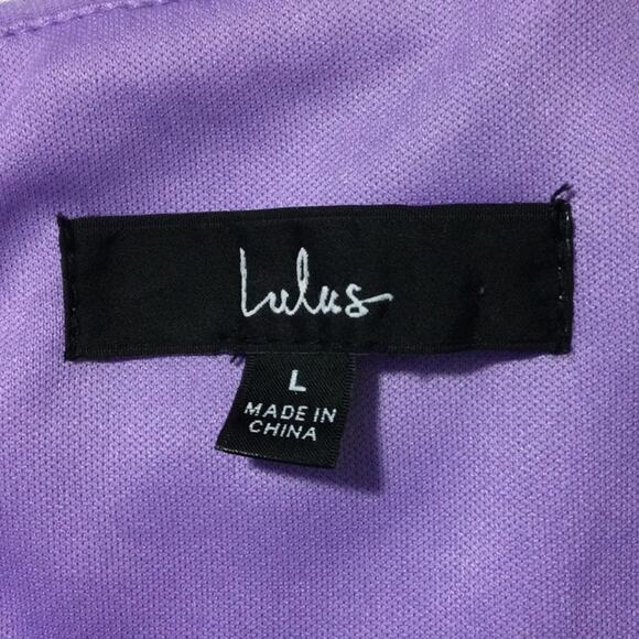 LULU'S  L Glamorous Disposition Lavender Ruched Bridesmaid Maxi Dress - Picture 8 of 9